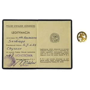 PRL, Odznaka Jeździecka z legitymacją po dowódcy 21 Pułku Ułanów Nadwiślańskich (889)
