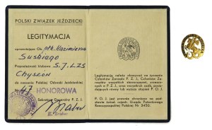 People's Republic of Poland, Equestrian Badge with ID card after the commander of the 21st Vistula Lancer Regiment (889)