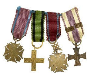 II RP/PR, a set of miniature Polish decorations. Total of 4 pcs. (900)