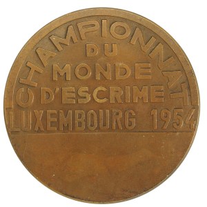 Medal Mistrzostwa Świata w Szermierce, Luksemburg 1954 po dowódcy 21 Pułku Ułanów (903)