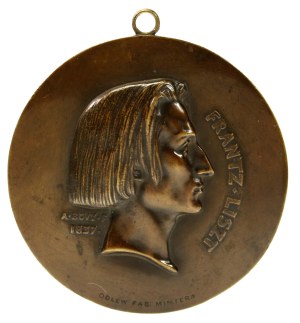 Franz Liszt plaque, excerpted by Minter. Unique (935)