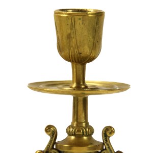 Pair of candlesticks. Gilded bronze. Karl Minter factory. Unlisted (938)