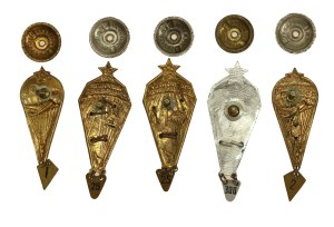 Russia, USSR, set of military badges of a parachute jumper. Total of 5 pcs. (952)