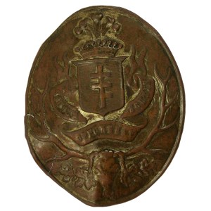 Oznaka Straż Leśna w Dobrach hrabiów Potockich XIX w. Kresy. Rzadkość (194)