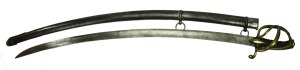 Cavalry officer's saber model AN XI, France, in scabbard (197)