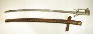Moroccan saber so called nimsha, including scabbard (199)