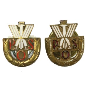 II RP, zestaw miniatur odznak POS. Nagalski i ESEF. Razem 2 szt. (357)