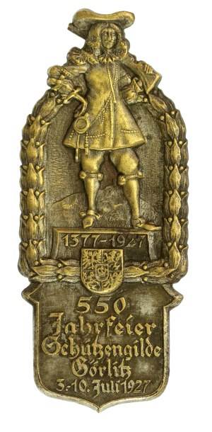 Badge of the 550th anniversary of the Shooting Brotherhood in Zgorzelec / Görlitz, 1927 (361)