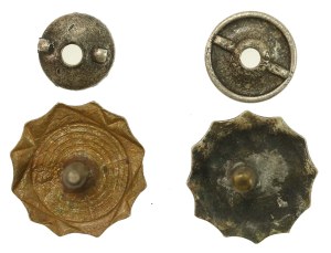 II RP, set of miniatures, Rifleman's Union badge. Bronze and silver (397)