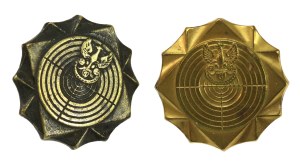 II RP, set, Rifleman's Union badge. Bronze and gold. Total of 2 pcs. (433)