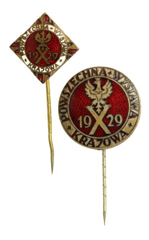 Second Republic, badge set, General National Exhibition, 1929. total 2 pcs. (442)