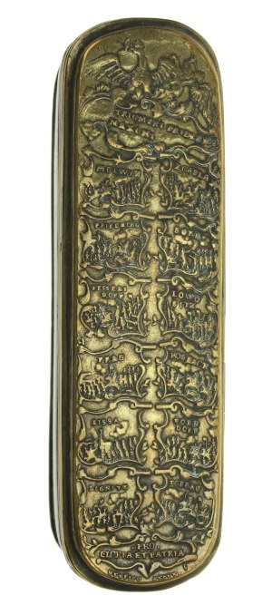 Prussian military snuffbox, 18th century, battles of Legnica, Molujowice et al. (1201)