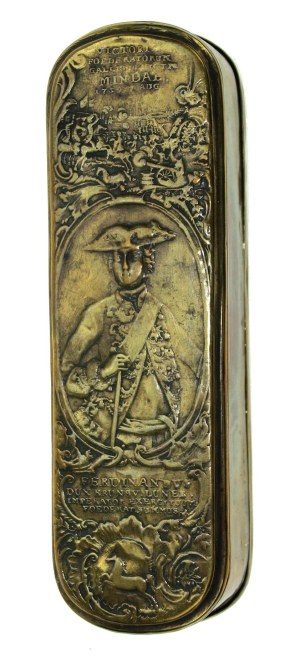 Prussian military snuff box, 18th century, Battle of Minden 1759 (1204)
