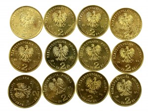 Third Republic, set of 2 gold 1999, 150th anniversary of J. Slowacki's death. Total of 12 pcs. (201)