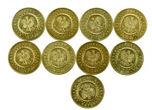 III RP, set of 2 gold 1996, Lidzbark Warmiński Castle. Total of 9 pcs. (204)