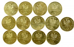 Third Republic, set of 2 gold 1999, Ladislaus IV Vasa. 13 pieces total. (209)
