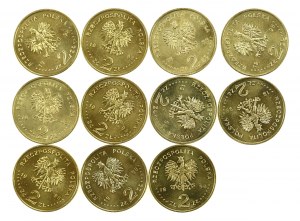 Third Republic, set of 2 gold 1998, 200th anniversary of the birth of Adam Mickiewicz. 11 pieces total. (211)