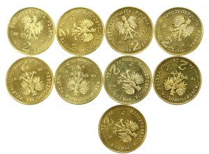 Third Republic, set of 2 gold 1997, 200th anniversary of the birth of Paul Edmund Strzelecki. Total of 8 pcs. (213)