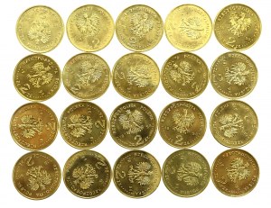 Third Republic, set of 2 gold 1998, Sigismund III Vasa. 20 pieces total. (215)