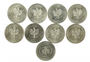 Third Republic, set of 20,000 gold 1993-1994. total of 9 pcs. (216)
