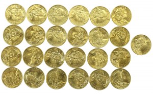 III RP, set of 2 gold 1997, Stefan Batory. 25 pieces total. (217)