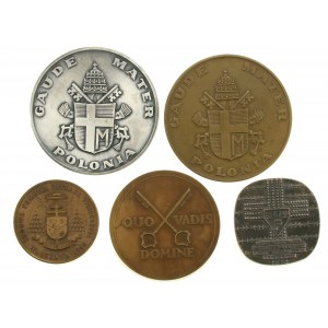 PRL, set of religious medals. Total of 5 pieces. (603)