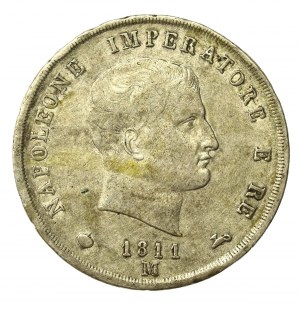 Kingdom of Italy, Napoleon I, 5 lire 1811, Milan (589)