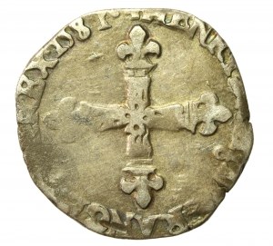 Henry III of Valois, 1/8 ecu, 1581 (594)