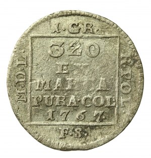 Stanislaw August Poniatowski, silver penny (quarter gold) 1767 F.S, Warsaw (599)