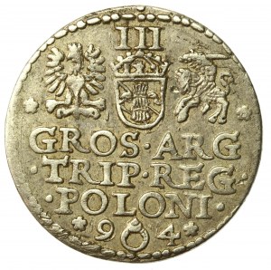 Sigismund III Vasa, Troy 1594, Malbork - ring divides the date. Rare (635)