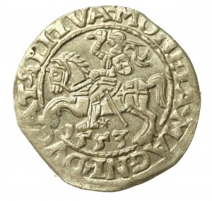 Sigismund II Augustus, Half-penny 1553, Vilnius - LI/LITVA. Rare and nice (646)