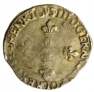 Henry III of Valois, 1/4 ecu 1582, Rennes (655)