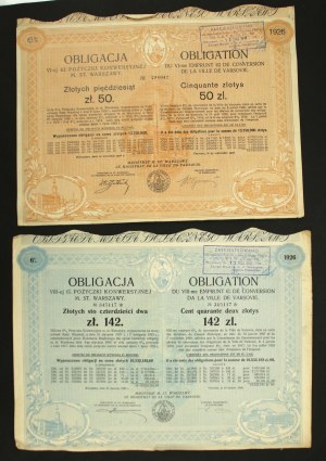 Conversion loan of the city of Warsaw - bond. Set of 2 pcs. (615)