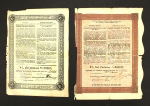 Piotrków and Częstochowa, a set of pledge letters. Total of 2 pcs. (616)