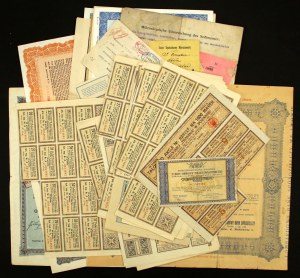 Poland and foreign countries, securities and documents. Set of 40 pcs. (622)