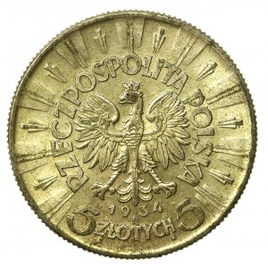 Second Republic, 5 gold 1934 Pilsudski (805)