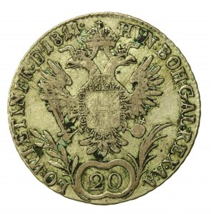 Austria, Franciszek II, 20 krajcarów 1811 B, Krzemnica (808)
