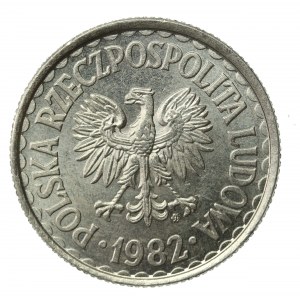 People's Republic of Poland, 1 zloty 1982, punca Solidarność Walcząca (815)