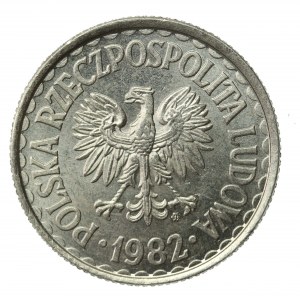 People's Republic of Poland, 1 zloty 1982, punca Solidarność Walcząca (815)