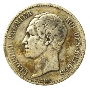 Belgium, Leopold I, 5 francs 1852 (822)