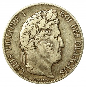 Francja, Ludwik Filip I, 5 franków 1846, Paryż (829)