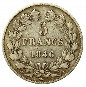 France, Louis Philippe I, 5 francs 1846, Paris (829)