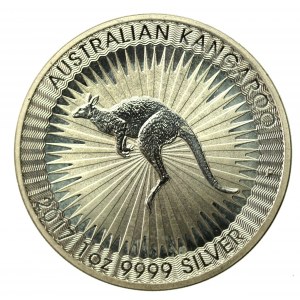 Australia, Elżbieta II, 1 dolar 2017 - Kangur, 1 uncja Ag 999 (838)