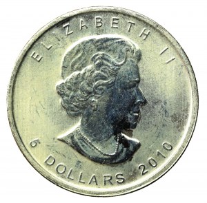 Canada, Elizabeth II, $5 2010 - Maple leaf, 1 oz Ag 999 (841)