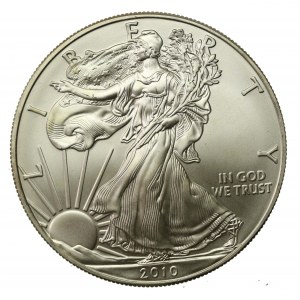 USA, 1 dolar 2010 - Orzeł Amerykański, 1 uncja Ag 999 (843)