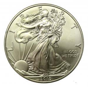 USA, 1 dolar 2010 - Orzeł Amerykański, 1 uncja Ag 999 (844)
