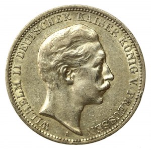 Niemcy, Prusy, Wilhelm II, 3 marki 1908 (855)