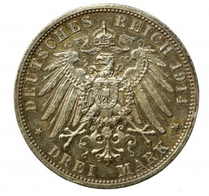 Germany, Prussia, Wilhelm II, 3 marks 1914 (858)