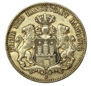 Germany, Hamburg, 3 marks 1909 (859)