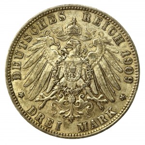 Germany, Hamburg, 3 marks 1909 (859)